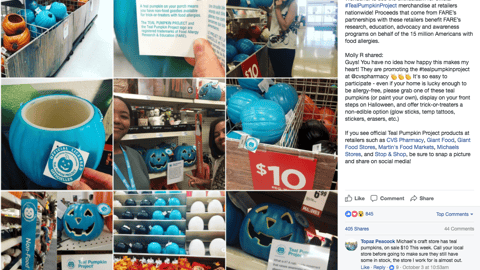 Teal Pumpkin Project CVS Facebook Update